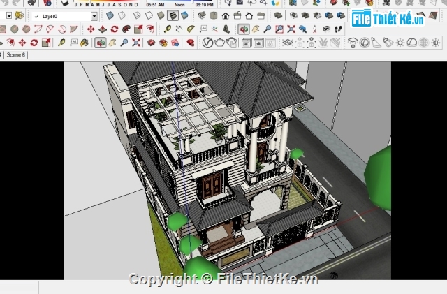 bản vẽ kiến trúc (có file sketchup) biệt thự 3 tần,bản vẽ biệt thự tân cổ điển 3 tầng,biệt thự kích thước 11x16m,biệt thự 3 tầng,biệt thự tân cổ điên 3 tầng